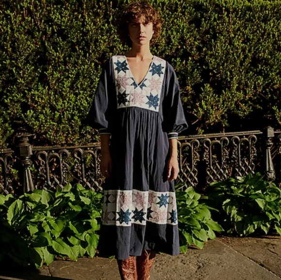 Madewell patchwork midi dress cottagecore NWOT XL - Picture 1 of 8